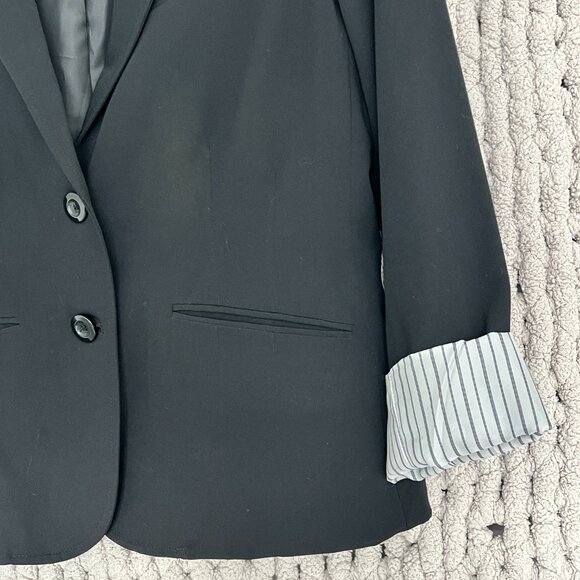 Lauren Conrad Black Tailored 3/4 Length Sleeve Blazer Size 10 - Picture 4 of 13